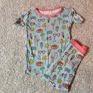 Little Sleepies Flamingo and Fun Icons Kids Pajama Set